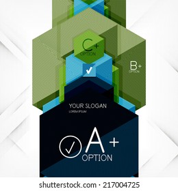 Geometric abstract background layout, infographic banner