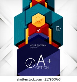 Geometric abstract background layout, infographic banner