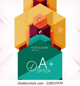 Geometric abstract background layout, infographic banner