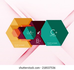 Geometric abstract background layout, infographic banner
