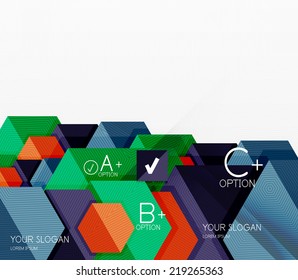 Geometric abstract background layout, infographic banner