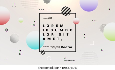 Geometric abstract background with liquid dynamic fluid shapes. Vector illustration