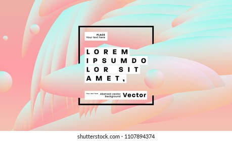 Geometric abstract background with liquid dynamic fluid shapes. Vector illustration