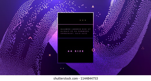 Geometric abstract background with liquid dynamic fluid shapes. Vector illustration