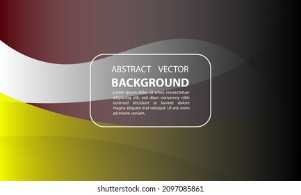 geometric abstract background liquid gradient shape waves yellow and maroon in a simple and elegant style, for posters, banners, and others, vector design eps 10