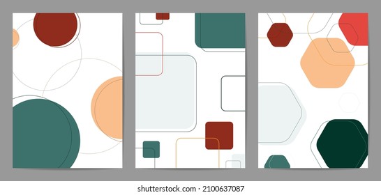 Geometric abstract  background ,Minimal covers design. Trendy set, Modern Poster Art. Design for wall framed prints, canvas poster, artwork as postcard or brochure.Vector illustration.