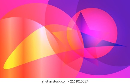 Geometrisches abstraktes Hintergrundbild Minimal Rosa violettes Element mit fließendem Farbverlauf-Vektorgrafik-Elementen eps10
