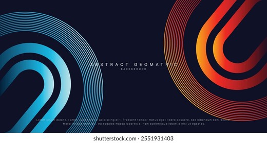 Geometric abstract background. Minimal geometric. Trendy gradient shape design. Modern futuristic graphic. Suit for banner, brochure, business.