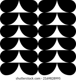 Geometric abstract background. Minimalist banner. Black and white. Vector illustration, flat design