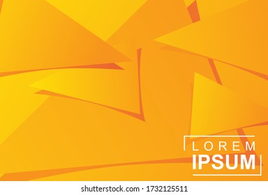 geometric abstract background. Modern and simple vector design with a random yellow gradient triangle.