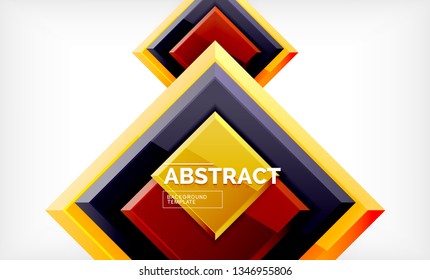 Fondo geométrico abstracto, diseño cuadrado moderno. Vector
