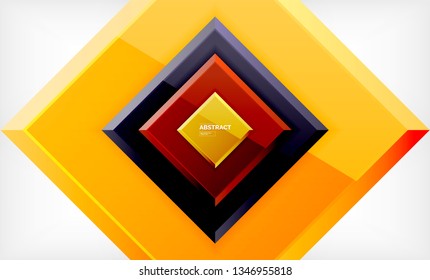 Geometric abstract background, modern square design. Vector