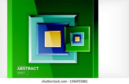 Fondo geométrico abstracto, diseño cuadrado moderno. Vector