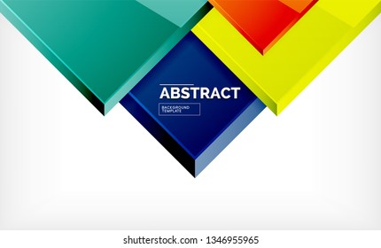 Geometric abstract background, modern square design. Vector