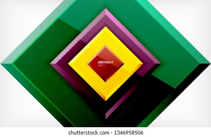 Fondo geométrico abstracto, diseño cuadrado moderno. Vector