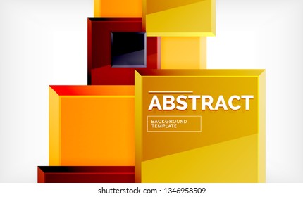 Fondo geométrico abstracto, diseño cuadrado moderno. Vector