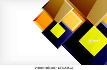Fondo geométrico abstracto, diseño cuadrado moderno. Vector