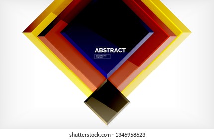 Fondo geométrico abstracto, diseño cuadrado moderno. Vector