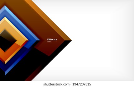 Geometric abstract background, modern square design. Vector