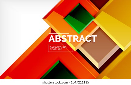 Geometric abstract background, modern square design. Vector