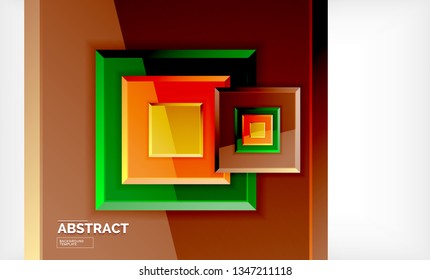 Geometric abstract background, modern square design. Vector