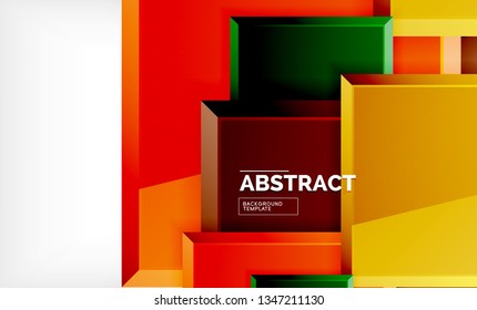 Geometrischer abstrakter Hintergrund, modernes quadratisches Design. Vektorgrafik