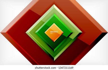 Geometric abstract background, modern square design. Vector