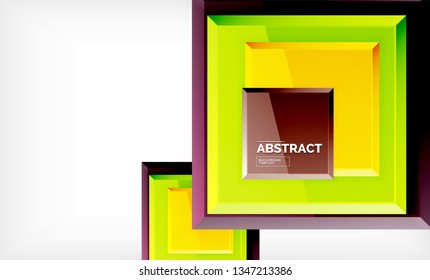 Geometric abstract background, modern square design. Vector