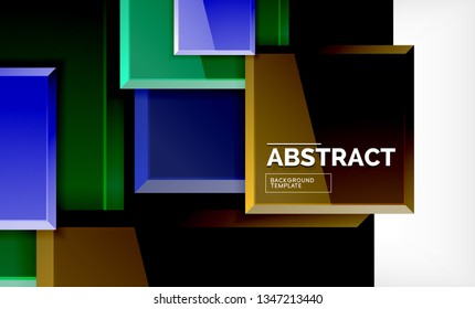 Fondo geométrico abstracto, diseño cuadrado moderno. Vector