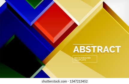 Geometric abstract background, modern square design. Vector