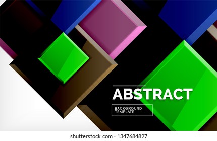 Geometric abstract background, modern square design. Vector