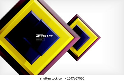Geometric abstract background, modern square design. Vector