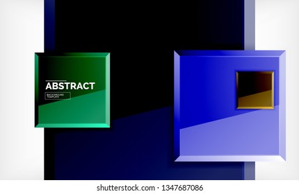 Geometric abstract background, modern square design. Vector