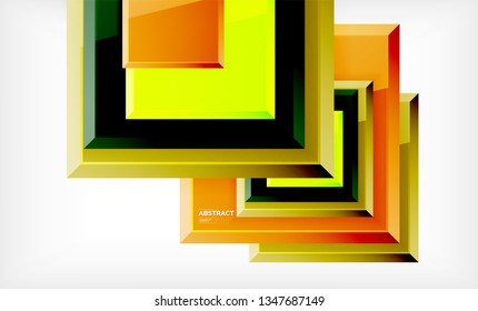 Fondo geométrico abstracto, diseño cuadrado moderno. Vector