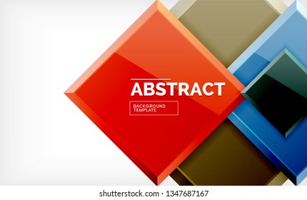 Geometric abstract background, modern square design. Vector