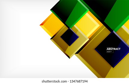 Fondo geométrico abstracto, diseño cuadrado moderno. Vector