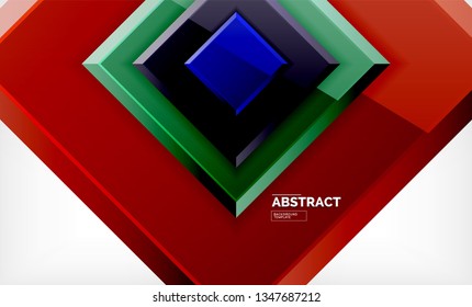 Fondo geométrico abstracto, diseño cuadrado moderno. Vector