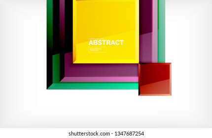 Geometric abstract background, modern square design. Vector