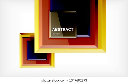 Geometric abstract background, modern square design. Vector