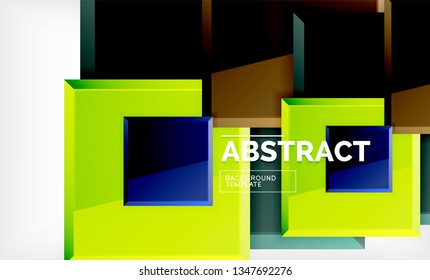 Geometric abstract background, modern square design. Vector