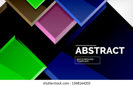 Geometric abstract background, modern square design. Vector