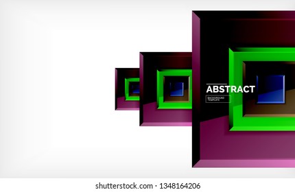 Fondo geométrico abstracto, diseño cuadrado moderno. Vector
