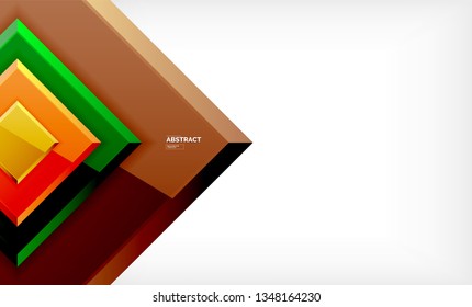 Geometric abstract background, modern square design. Vector