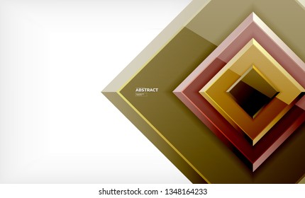 Fondo geométrico abstracto, diseño cuadrado moderno. Vector