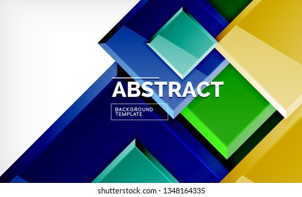 Fondo geométrico abstracto, diseño cuadrado moderno. Vector