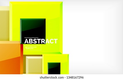 Fondo geométrico abstracto, diseño cuadrado moderno. Vector