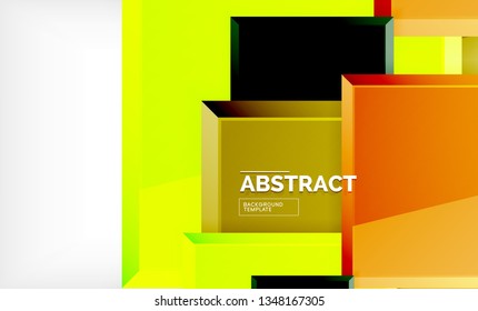 Geometric abstract background, modern square design. Vector