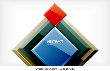 Fondo geométrico abstracto, diseño cuadrado moderno. Vector