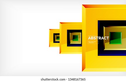 Geometric abstract background, modern square design. Vector