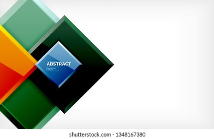 Geometric abstract background, modern square design. Vector